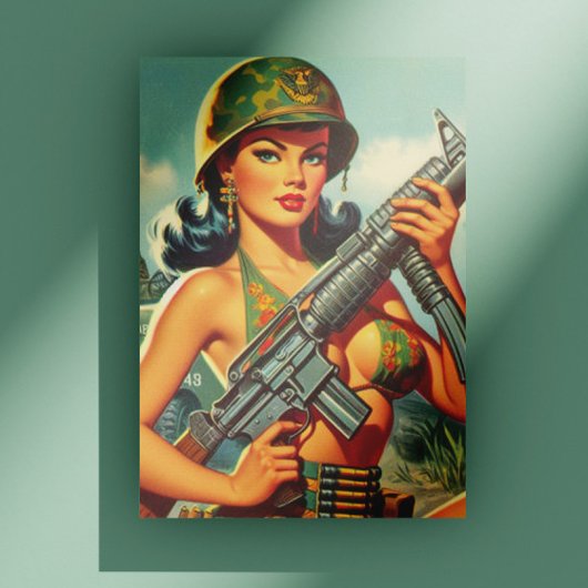 Soldier Pin-up Briefkaart