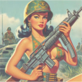  Soldier Pin-up Sticker (Voorkant)