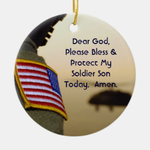 Soldier Prayer Ornament Son
