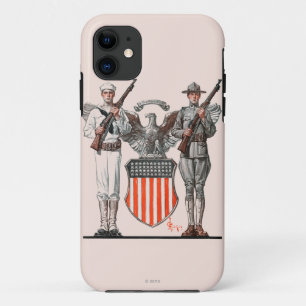 Soldier, Sailor en US Shield iPhone 11 Hoesje