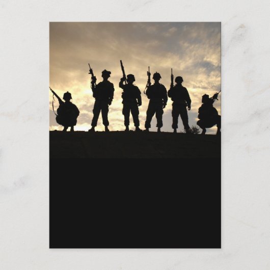 Soldier Silhouettes Briefkaart (Voorkant)