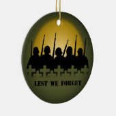 Soldier Tribute Keepslag Lest We vergeten Ornament (Rechts)