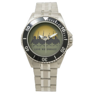 Soldier Tribute Watch Lest We vergeten Wrist Watch Horloge