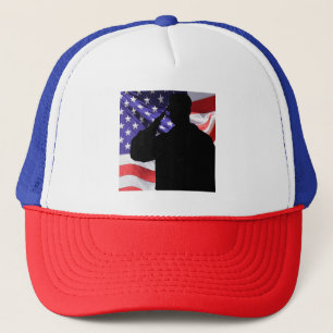 Soldier's Shadow Salute Trucker Hoed Pet