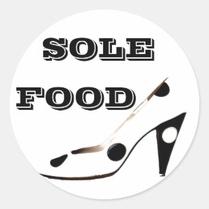 "Sole Food" schoenveters Ronde Sticker
