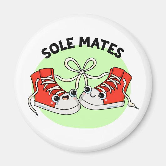 Sole Mates Funny Shoe Pun Magneet (Voorkant)