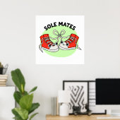 Sole Mates Funny Shoe Pun Poster (Thuiskantoor)
