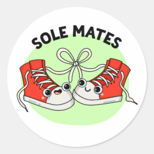 Sole Mates Funny Shoe Pun Ronde Sticker