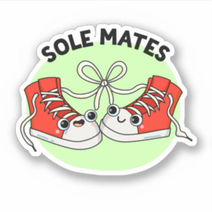 Sole Mates Funny Shoe Pun Sticker
