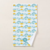 Soleil Abstrait et nuages formes courbes (Serviette à main)