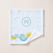 Soleil Abstrait et nuages formes courbes (Gant de toilette)