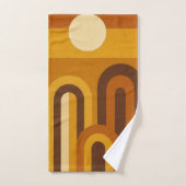 Soleil & Arches Design Géométrique Moderne du Mili (Serviette à main)