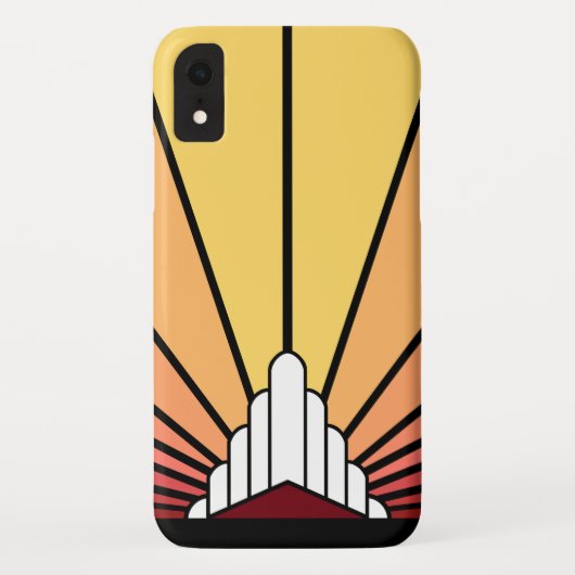 Soleil Art déco à l'aube iPhone / coque ipad (Dos)