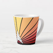 Soleil Art déco à l'aube Latte Mug (Angle droit)