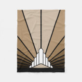 Soleil Art déco dans la couverture polaire tan (Devant)