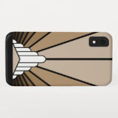 Soleil Art déco en bronzage iPhone / coque ipad (Dos (Horizontal))