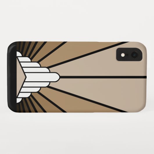 Soleil Art déco en bronzage iPhone / coque ipad (Dos (Horizontal))