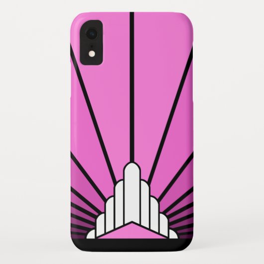 Soleil Art déco en iPhone rose / coque ipad (Dos)