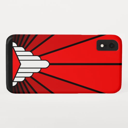 Soleil Art déco en iPhone rouge / coque ipad (Dos (Horizontal))