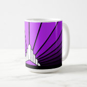 Soleil Art déco en Mug violet (Devant droit)