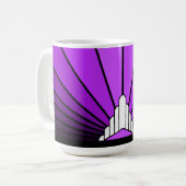Soleil Art déco en Mug violet (Devant gauche)