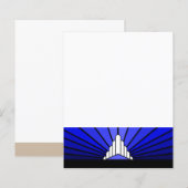 Soleil Art déco en papier bleu (Devant / Derrière)