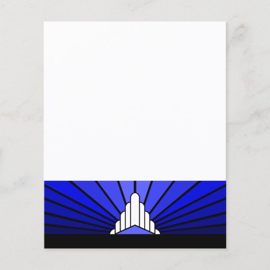 Soleil Art déco en papier bleu (Devant)