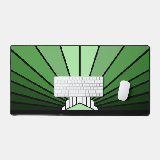 Soleil Art déco en vert (Clavier et souris)