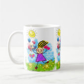 Soleil Balloons Floral Mug (Gauche)