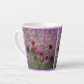 Soleil Casquette Fleurs Collage Latte Mug (Angle gauche)