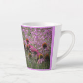 Soleil Casquette Fleurs Collage Latte Mug (Droite)