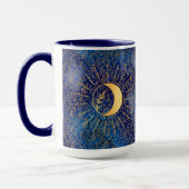 Soleil céleste et lune personnalisés 15 oz de Mug (Gauche)