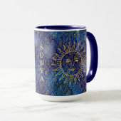 Soleil céleste et lune personnalisés 15 oz de Mug (Devant droit)