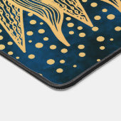 Soleil céleste Mandala bleu et or (Coin)