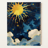 Soleil céleste moderne, étoiles et nuages bleus (Dos)