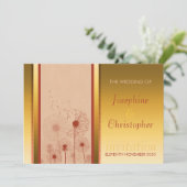 Soleil Dandelion d'or Faire-part de mariage (Debout devant)
