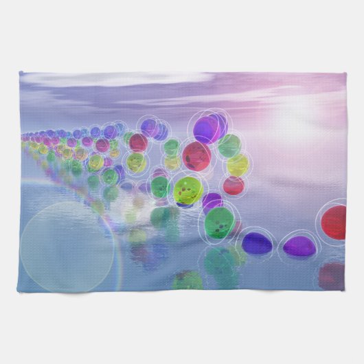 Soleil dans leurs cours Serviette de cuisine (Horizontal)