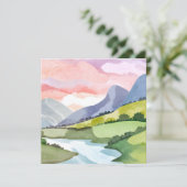 Soleil de Green Mountains | Carte Watercolor (Debout devant)