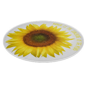 Soleil de la planche à découper en verre de cercle
