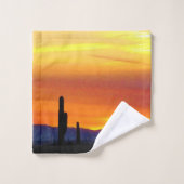 Soleil de l'Arizona / Bright Orange / Silhouette d (Gant de toilette)