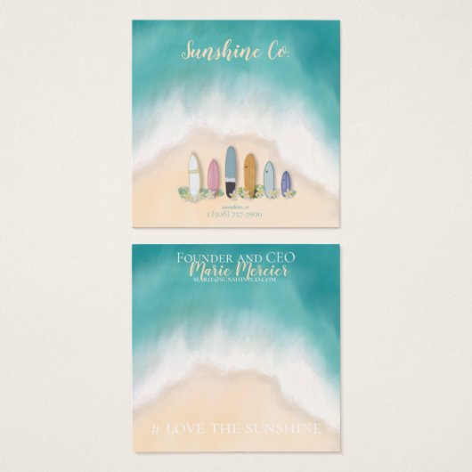 Soleil de plage et sable (Devant & derrière)