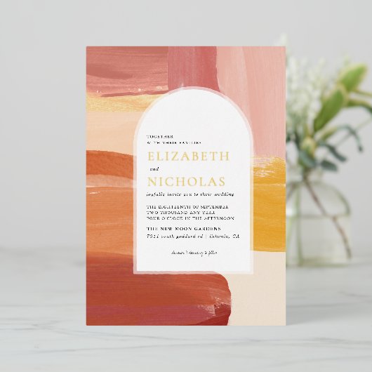 Soleil de Terracotta | Boho Faire-part de mariage (Debout devant)