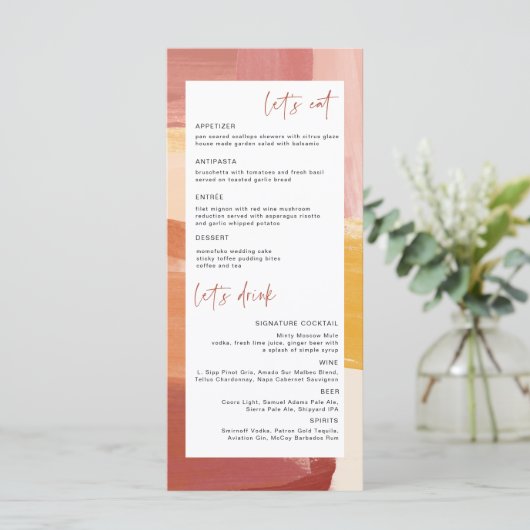 Soleil de Terracotta | Menu Mariage (Debout devant)