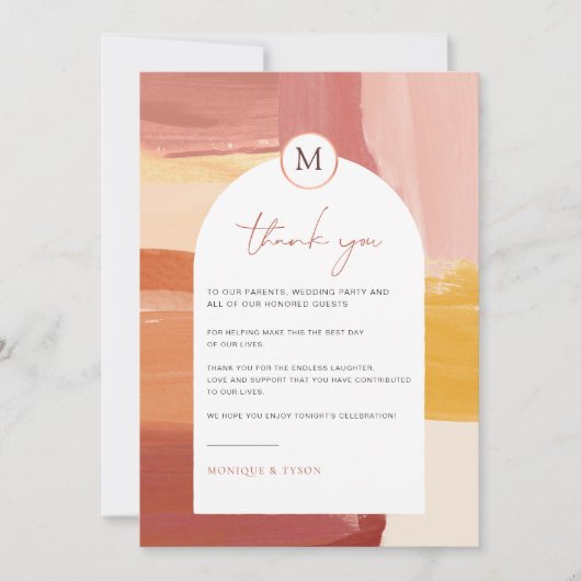 Soleil de Terracotta | Merci de table Mariage (Devant)