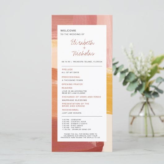 Soleil de Terracotta | Programme de mariage (Debout devant)