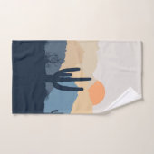 Soleil désert bleu et beige (Serviette à main)