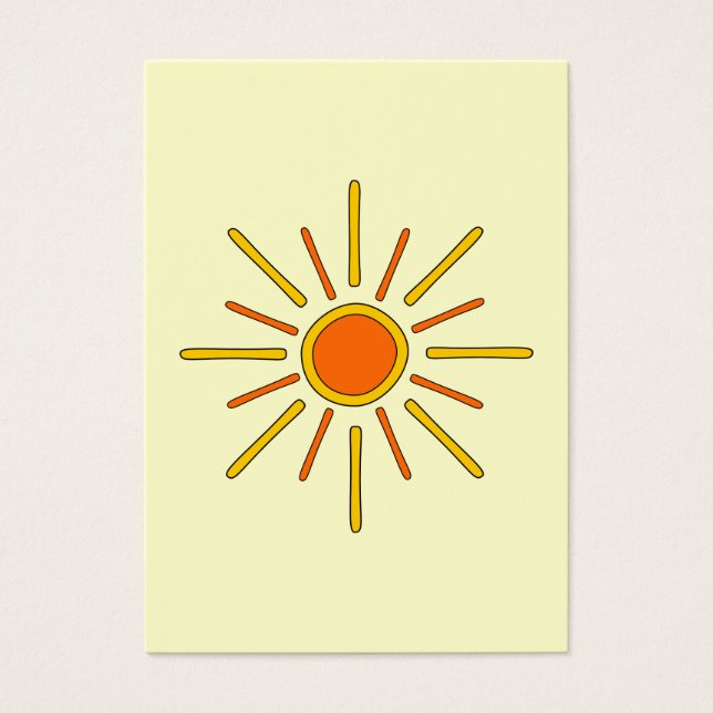 Soleil d'été. Jaune et orange. (Devant)