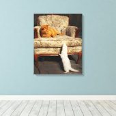 Soleil en de fret - Stretched Canvas Print (Insitu (Houten vloer))