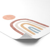 Soleil et affiche arc-en-ciel de couleur Boho (Coin)