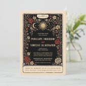 Soleil et Lune | Invitation de Mariage Tarot (Debout devant)